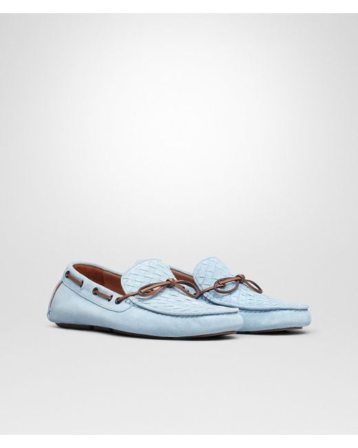 Bottega Veneta White Ciel Intrecciato Loafers for men