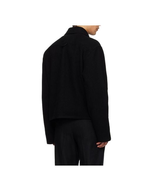 Rier Black Collared Long-Sleeved Polo Shirt for men