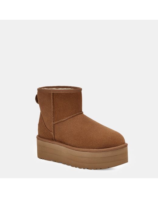 Ugg Brown Classic Mini Platform Boots