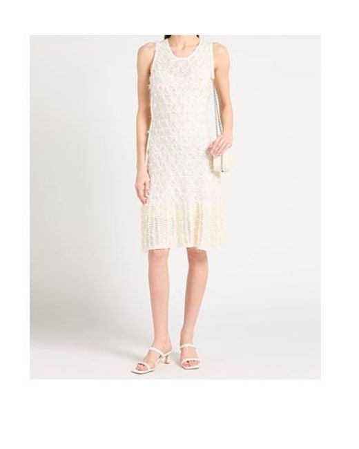 Chloé White Mini Dress Viscose, Silk, Cashmere