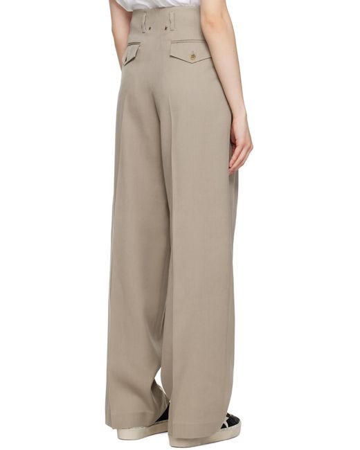 Golden Goose Deluxe Brand Natural Tailored High-Waisted Trousers