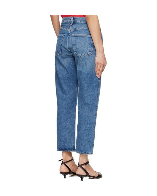 Agolde Blue 90's Crop Mid Rise Straight