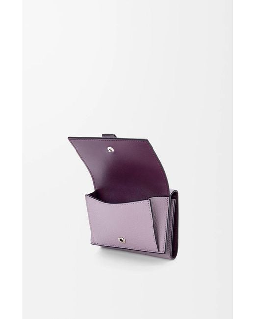 Loewe Purple Tri Fold Wallet