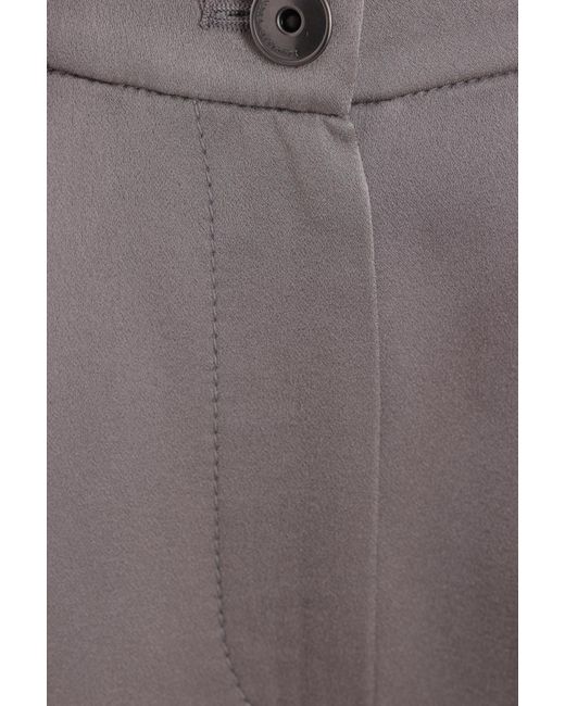 Brunello Cucinelli Gray Embellished Wide-Leg Trousers