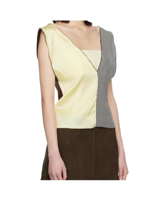 Baserange Natural Striped Top