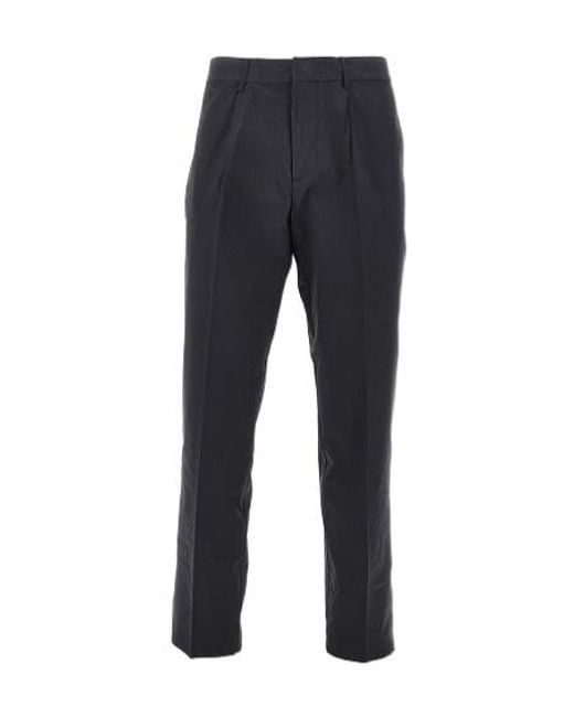Emporio Armani Blue Lightweight Straight-Leg Pants for men