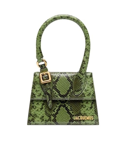 Jacquemus Green Le Chiquito Moyen Boucle Signature Buckled Handbag