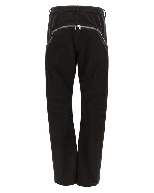 Rick Owens Black Casual Pants With Belt Loops for men