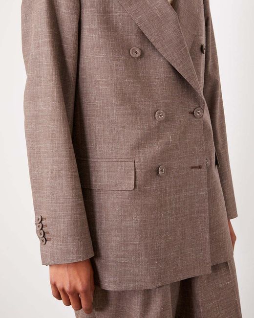 Officine Generale Brown Officine Générale Sandra Double-Breasted Blazer