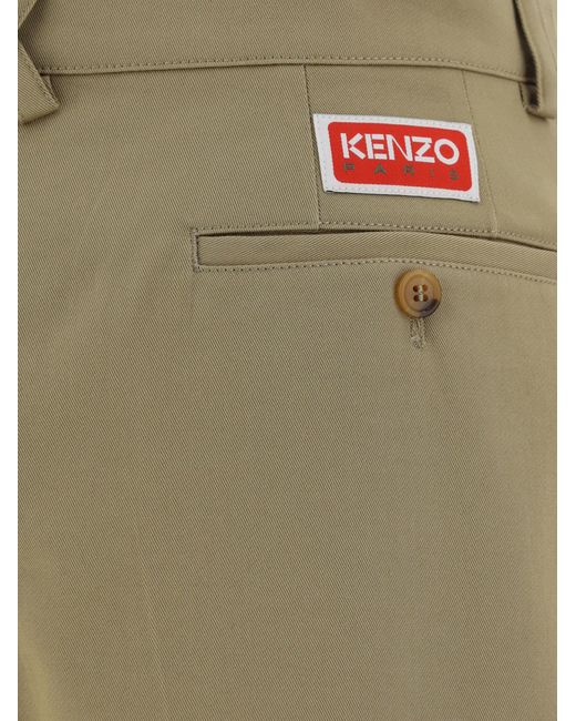 KENZO Green Paris Chino Shorts for men