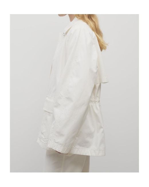 The Row White Back Yoke Detailed Utility Jacket