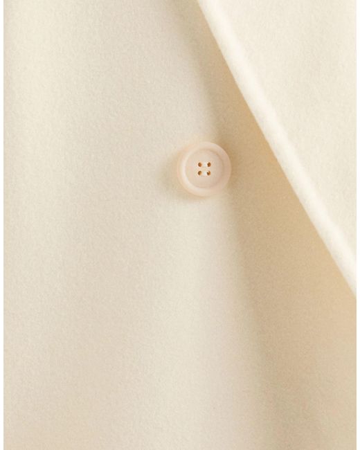 Max Mara Natural Solid Color Wool Coat