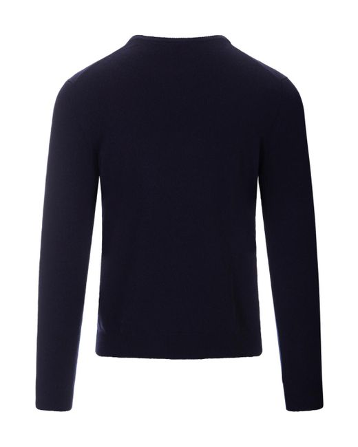 Fedeli Blue Long-Sleeved Sweater for men