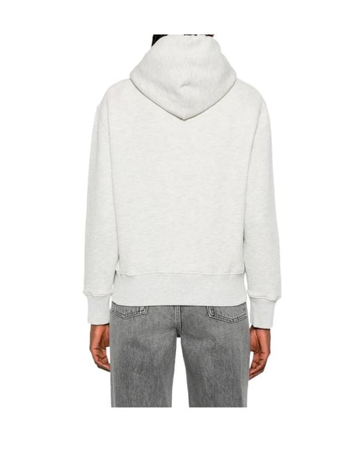 Autry White Logo-Embroidered Drawsting Hoodie