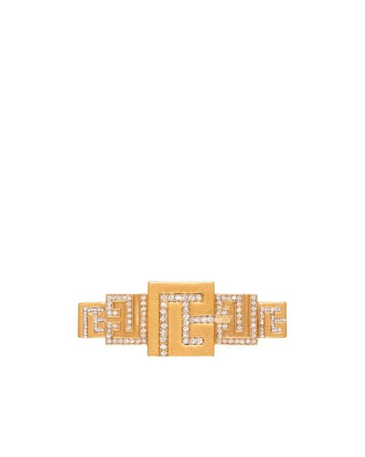 Balmain Metallic Embellished 3D Pb Brooch
