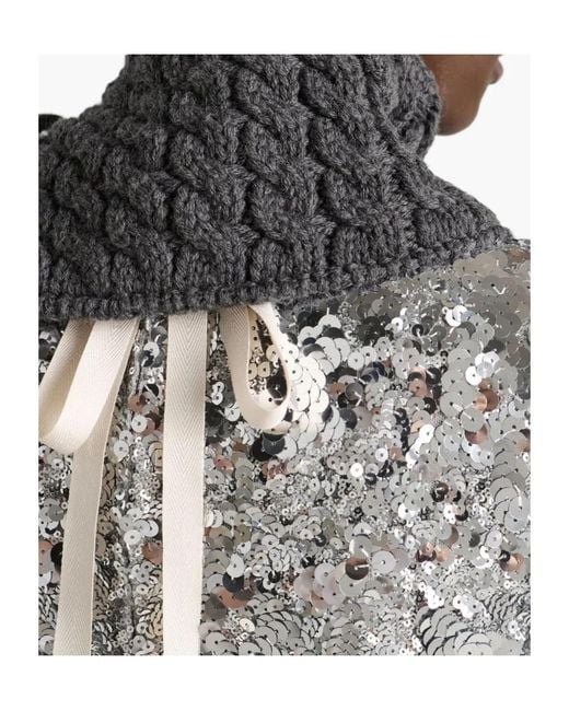 Prada Black Cable-Knit Scarf