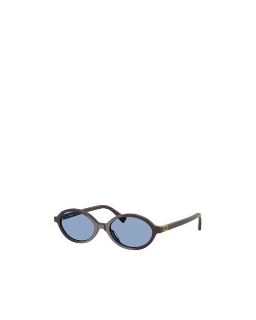 Miu Miu Blue Eyewear Oval-Frame Sunglasses