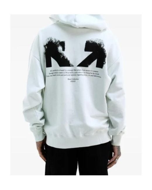 Off-White c/o Virgil Abloh Blue Logo-Detail Hoodie for men
