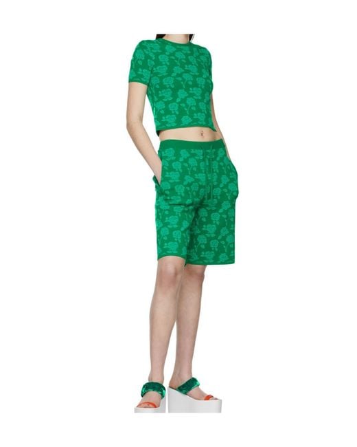 Pushbutton Green Printed T-Shirt