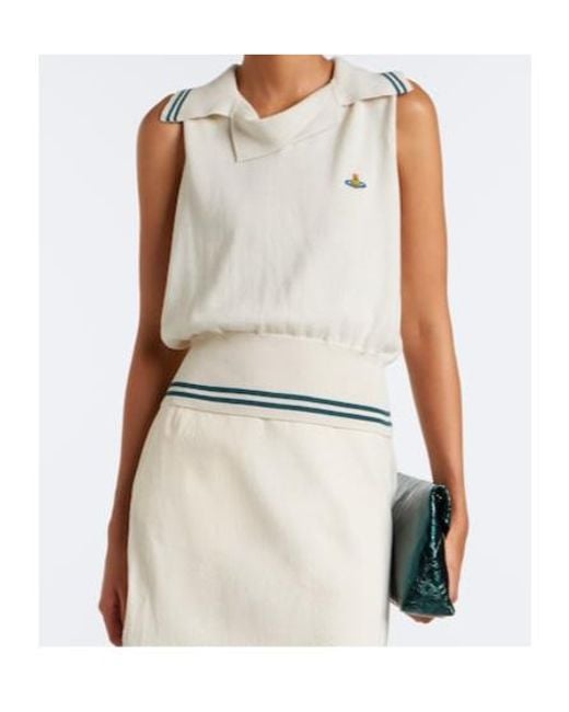 Vivienne Westwood White Doubletake Cotton-Cashmere Blend Top