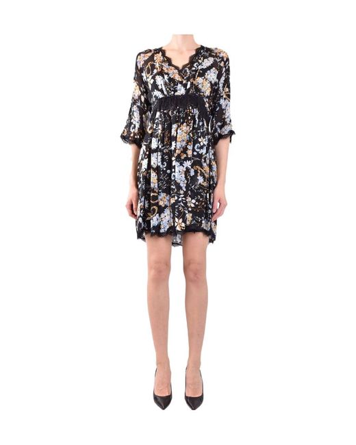 Ermanno Scervino Black Logo Dress