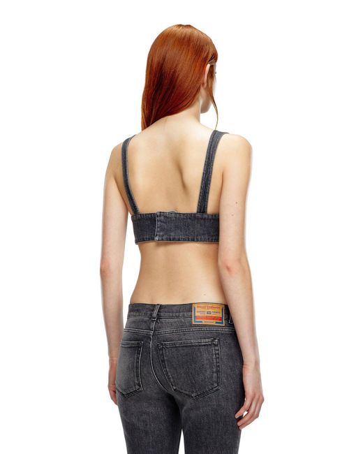 DIESEL Black Denim Bra Top