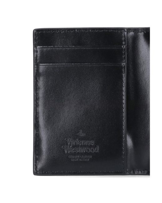 Vivienne Westwood Black Orb Plaque Bi-Fold Wallet