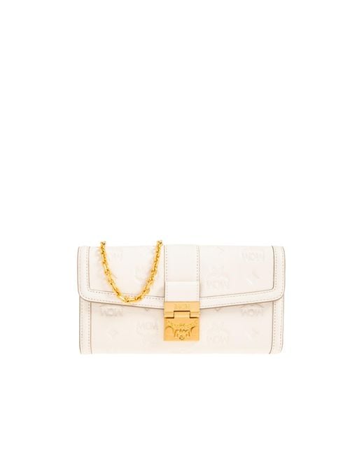 MCM White Logo Wallet