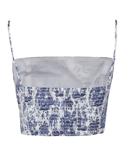 Staud Blue Federico Top