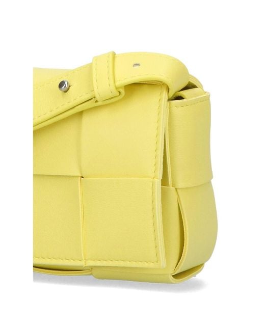 Bottega Veneta Yellow Mini Intreccio Cross-Body Bag