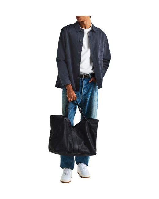 Saint Laurent Blue Workwear Shirt Jacket for men