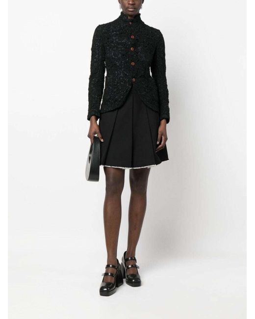 Comme des Garçons Black Long-Sleeved Button Casual Jacket