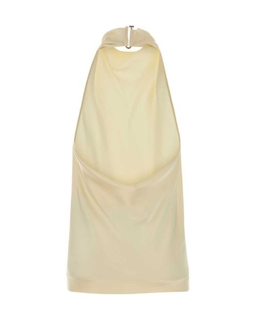 Stella McCartney Natural Sleeveless Halterneck Top