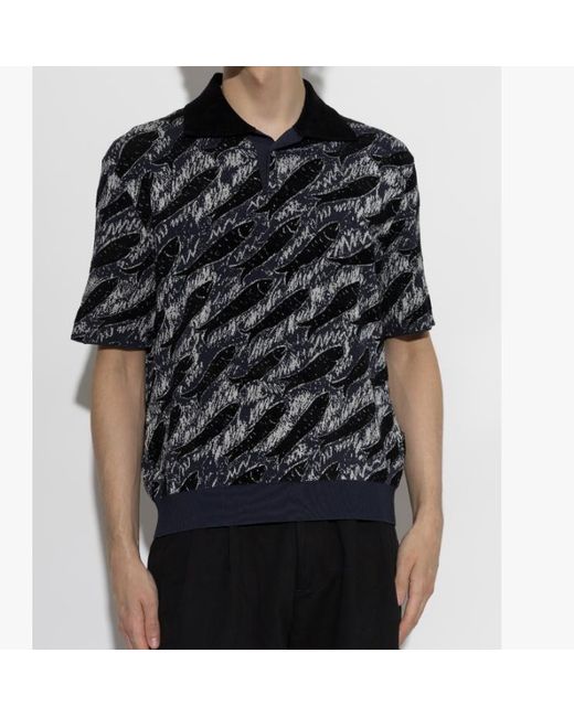 Jacquemus Black Poisson Short-Sleeve Polo Shirt for men