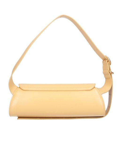 Jil Sander Metallic Curved Flap Shoulder Bag