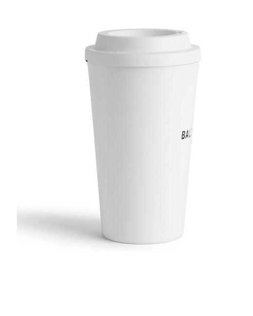 Balenciaga White 9Am Coffee Cup Clutch Bag for men