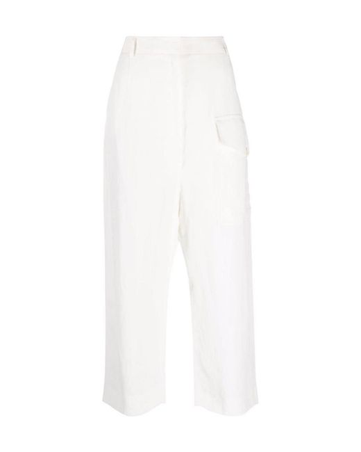Stella McCartney White High-Waisted Trousers