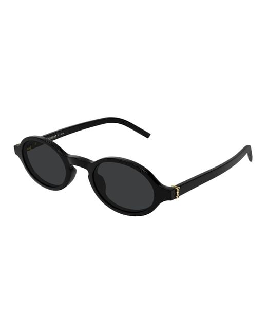 Saint Laurent Black Eyewear Oval Frame Sunglasses for men