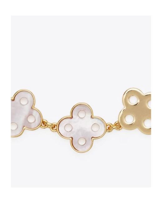 Tory Burch Metallic Clover-Tone Bracelet