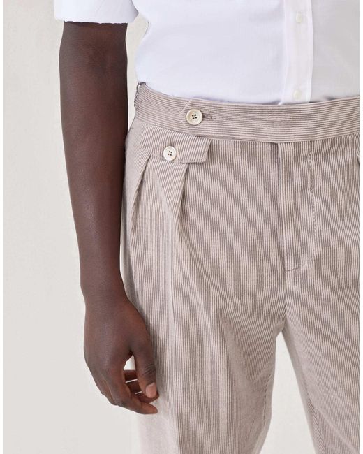 Brunello Cucinelli Gray Plaid Trousers for men
