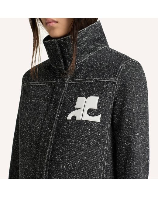 Courreges Black Courrèges Stand-Collar Denim Jacket