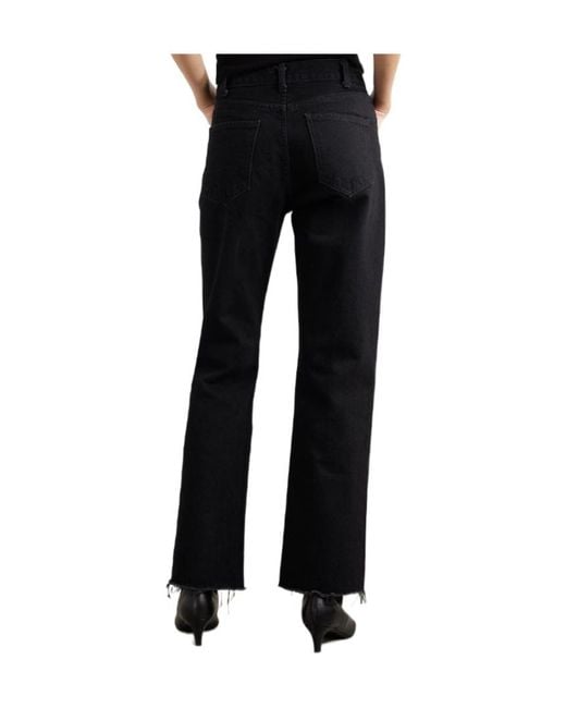 Nili Lotan Black Calla Frayed Jeans