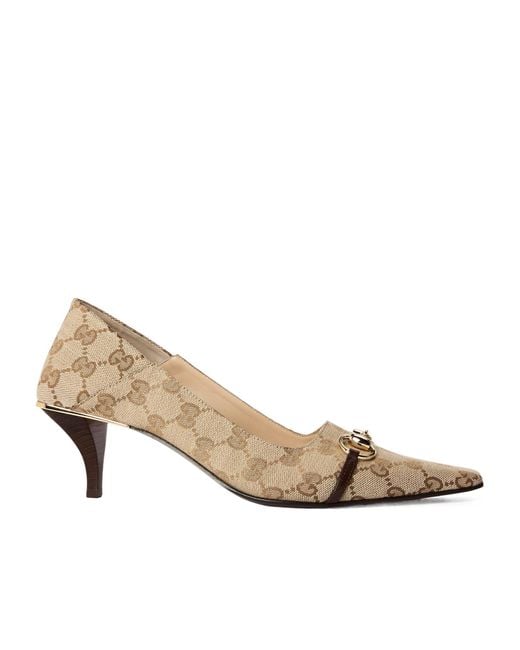 Gucci Natural Square-Toe High Heels