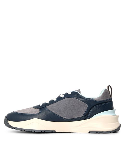 Fendi Blue Color Blocked Low Top Trainers for men