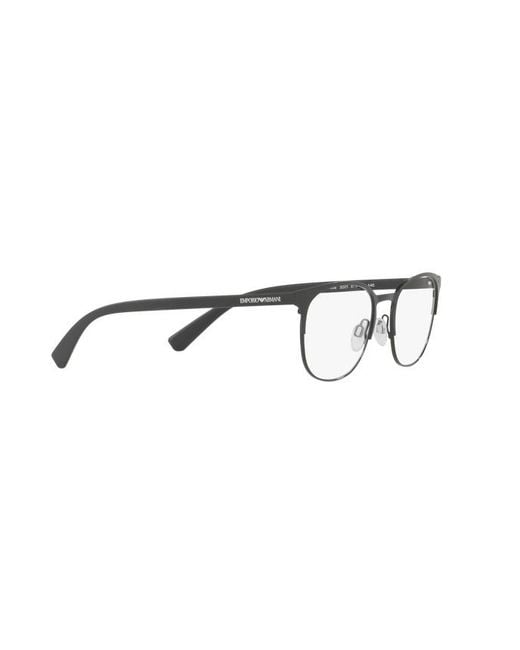 Emporio Armani White Square Frame Glasses for men