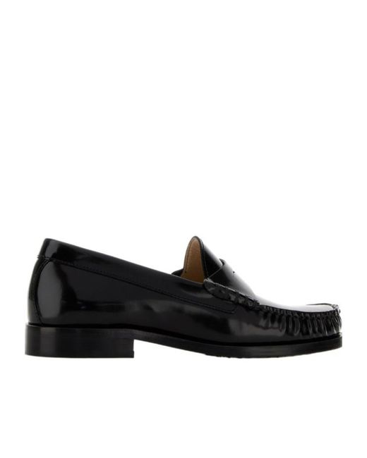 Stuart Weitzman Black Round-Toe Loafers