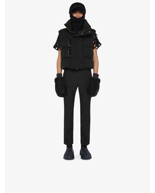 Givenchy Black Oversized Sleeveless Puffer Jacket for men