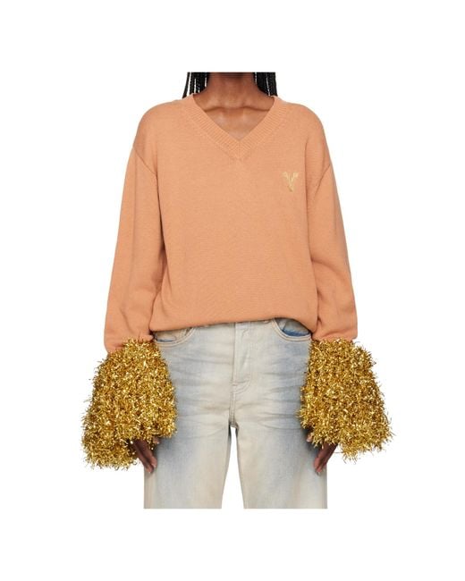 Doublet Multicolor Cheerleading Pompon Sweater