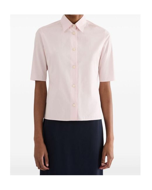 Jil Sander Pink Lightweight Cotton Poplin Shirt
