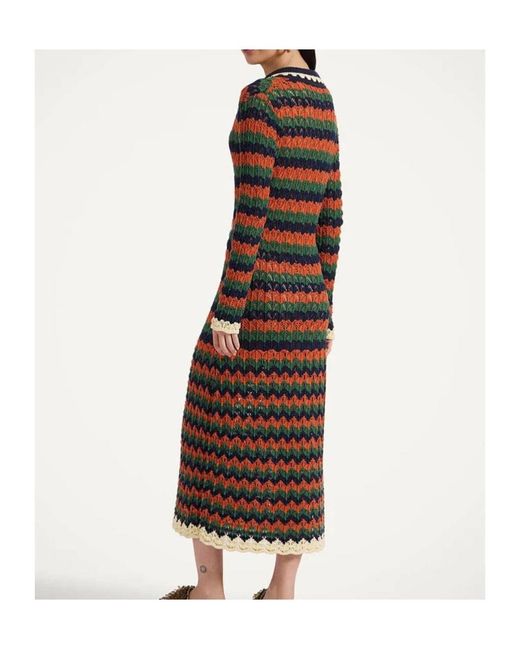 LaDoubleJ Multicolor Perry Knit Midi Dress